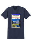 Aerolineas Argentinas T-Shirt - Vintage Andes Lake Poster - Navy