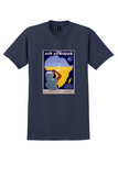Air Afrique T-Shirt - Vintage Africa Map Explorer Poster - Navy
