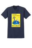 Air Canada T-Shirt - Vintage Flight Bag Totem Pole Poster - Navy
