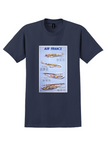 Air France T-Shirt - Vintage 1930s Fleet Cutaway Poster - Navy