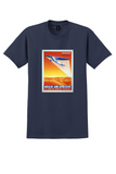 Régie Air Afrique T-Shirt - Vintage Desert Seaplane Poster - Navy