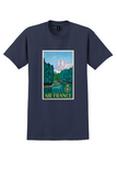 Air France Canada T-Shirt - Dore Pine Forest Poster - Navy