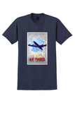 Air France Towards New Skies T-Shirt - Vintage Constellation Poster - Navy