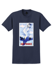Air France Dans Tous les Ciels T-Shirt - Vintage Art Deco Poster - Navy