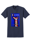 Air France World Route Network T-Shirt - Vintage Flags Poster - Navy