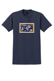 Air France World Map T-Shirt - Vintage Route Map Poster - Navy