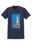 Air France Greece T-Shirt - Vintage Temple Column Poster - Navy