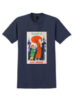 Air India Bangkok T-Shirt - Vintage Monk Umbrella Poster - Navy