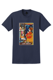 Air India India T-Shirt - Vintage Maharajah Collage Poster - Navy