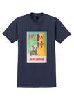 Air India Rome T-Shirt - Vintage Maharajah Sightseeing Poster - Navy