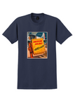 American Airlines Air Freight T-Shirt - Vintage Cargo Crate Poster - Navy