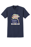 Alaska Airlines Alaska T-Shirt - Vintage Vacationland Map Poster - Navy