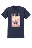 Allegheny Airlines Boston T-Shirt - Vintage Paul Revere Poster - Navy