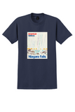 American Airlines Niagara Falls T-Shirt - Vintage Pastel Falls Poster - Navy