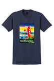 American Airlines San Francisco T-Shirt - Kingman Golden Gate Poster - Navy
