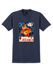 Avianca Americas T-Shirt - Vintage Route Map Poster - Navy