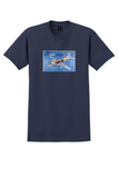 BOAC Hermes T-Shirt - Vintage Speedbird Airliner Poster - Navy