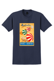BOAC Qantas Australia New Zealand T-Shirt - Vintage Beach Poster - Navy