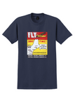 Boston-Maine Airways T-Shirt - Vintage New England Map Poster - Navy