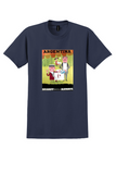 Braniff Argentina T-Shirt - Vintage Steak Dinner Poster - Navy