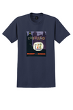 Braniff Chicago T-Shirt - Vintage Neon Sign Poster - Navy