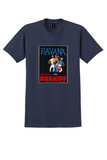 Braniff Havana T-Shirt - Vintage Cuban Musicians Poster - Navy