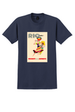 Braniff Rio T-Shirt - Vintage Carnival Dancer Poster - Navy