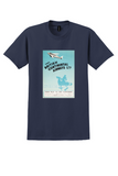 British Continental Airways T-Shirt - Vintage Avoid Being Held Up Poster - Navy
