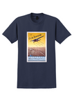 ČSA Czechoslovak Airlines T-Shirt - Vintage Route Map Poster - Navy