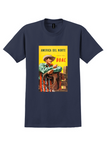 BOAC America del Norte T-Shirt - Vintage Cowboy Poster - Navy