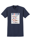 Fly The Delta Connection T-Shirt - Vintage Commuter Fleet Poster - Navy