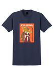 Delta Cuba T-Shirt - Vintage Straw Hat Poster - Navy