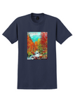 Delta Denver T-Shirt - Vintage Autumn Aspens Poster - Navy