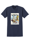 Delta Walt Disney World T-Shirt - Vintage Castle Poster - Navy