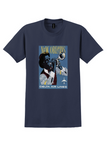 Delta New Orleans T-Shirt - Vintage Jazz Trumpeter Poster - Navy
