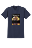 Delta Washington D.C. T-Shirt - Vintage Jefferson Memorial Poster - Navy