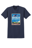 Eastern Air Transport Washington Atlanta T-Shirt - Vintage Poster - Navy