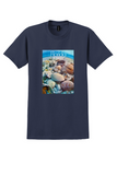 Eastern Air Lines Florida T-Shirt - Vintage Seashells Poster - Navy