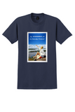 Finnair Finland T-Shirt - Vintage Friendly Finland Lake Poster - Navy