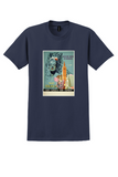 Iberia Andalusia T-Shirt - Vintage Mantilla and Giralda Poster - Navy