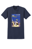 Iberia Don Quixote T-Shirt - Vintage La Mancha Poster - Navy