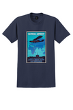 Imperial Airways Africa India T-Shirt - Vintage Route Map Poster - Navy