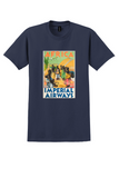 Imperial Airways Africa T-Shirt - Vintage Airliner Poster - Navy
