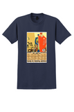 Travel by Imperial Airways T-Shirt - Vintage Calendar Poster - Navy