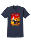 Japan Air Transport T-Shirt - Vintage Waving Woman Poster - Navy