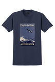 Lufthansa Seaside T-Shirt - Vintage Fliegt in die Baeder Poster - Navy