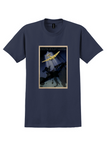 Lufthansa Night Flight T-Shirt - Vintage Searchlight Poster - Navy