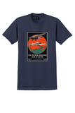 KLM Dutch Swedish Air Route T-Shirt - Vintage Red Sun Poster - Navy