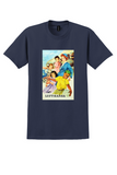 Lufthansa Germany T-Shirt - Vintage Family and Stewardess Poster - Navy