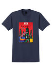 Middle East Airlines Kuwait T-Shirt - Vintage Oil Derricks Poster - Navy